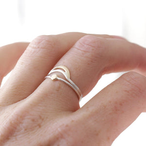 Stargazer Stacker Set: 1 Crescent Moon and 1 North Star Stacking Ring
