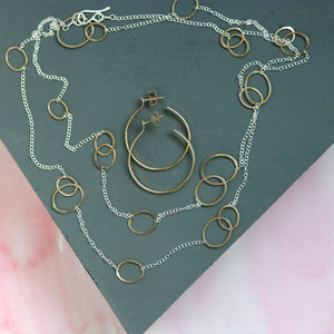 Amelia Wrap Necklace and Bes Hoops Set