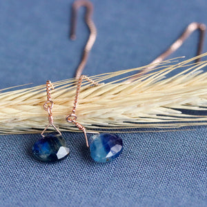 Kyanite Threader Earrings
