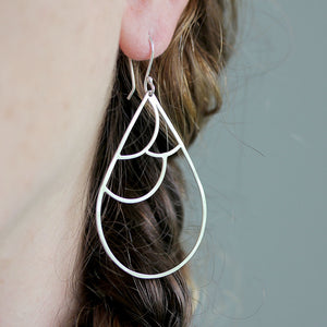 Bird wing inspired dangle earring design by Rebecca Haas