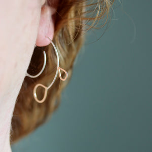 Asymmetrical Raindrop Spiral Hoop