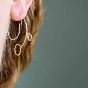 Asymmetrical Raindrop Spiral Hoop
