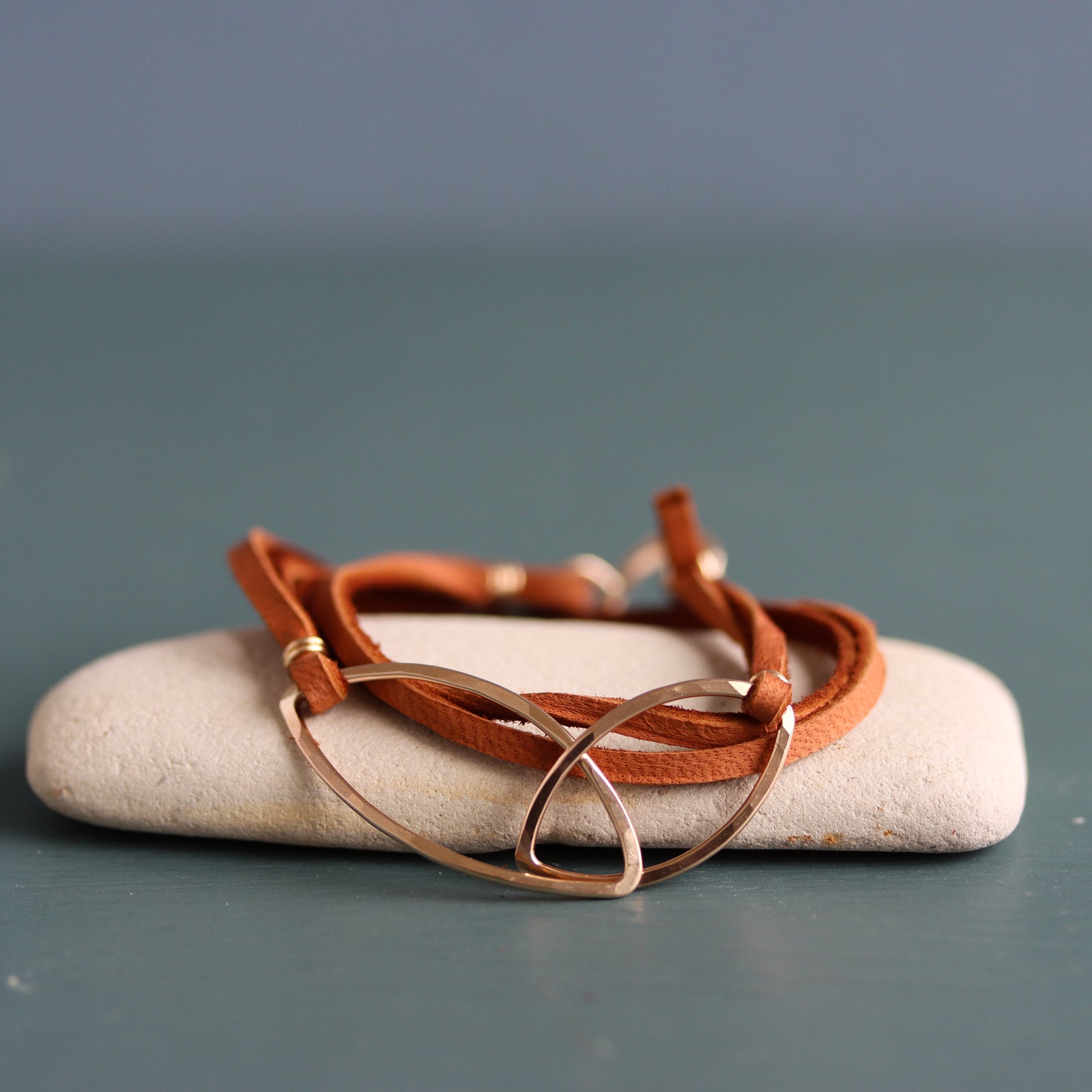 Linked Leaf Wrap Bracelet