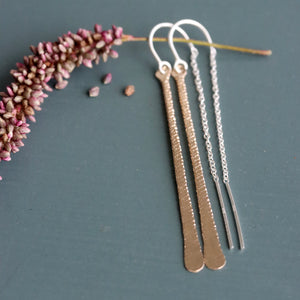 Slim Sparkle Threader Earrings