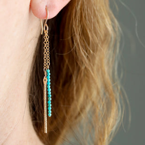 Sticks and Stones Turquoise Dangles