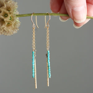 Sticks and Stones Turquoise Dangles