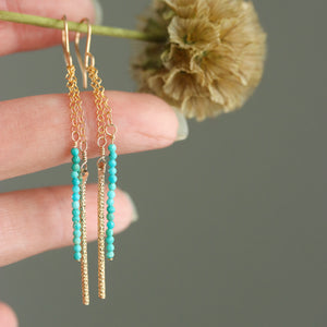 Sticks and Stones Turquoise Dangles