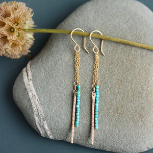 Sticks and Stones Turquoise Dangles