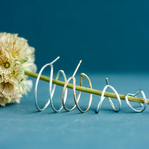 Wave Post Hoops - 4 sizes