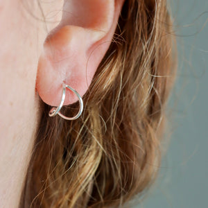 Wave Post Hoops - 4 sizes