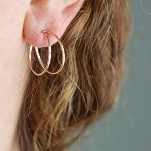 Wave Post Hoops - 4 sizes