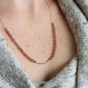 Champagne Garnet Wrap Bracelet and/or Necklace