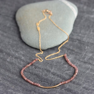 Champagne Garnet Wrap Bracelet and/or Necklace