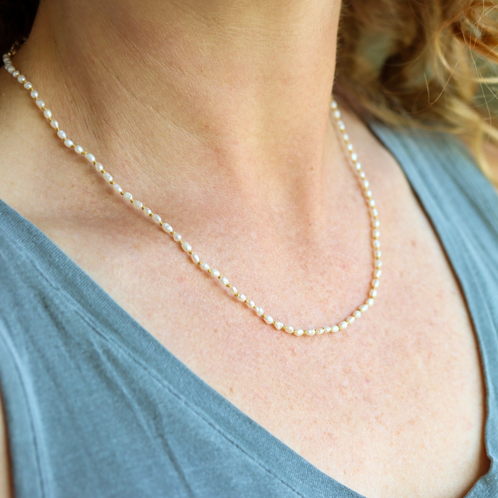 Emma Knotted Pearl Necklace