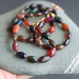 Knotted Opal Necklace