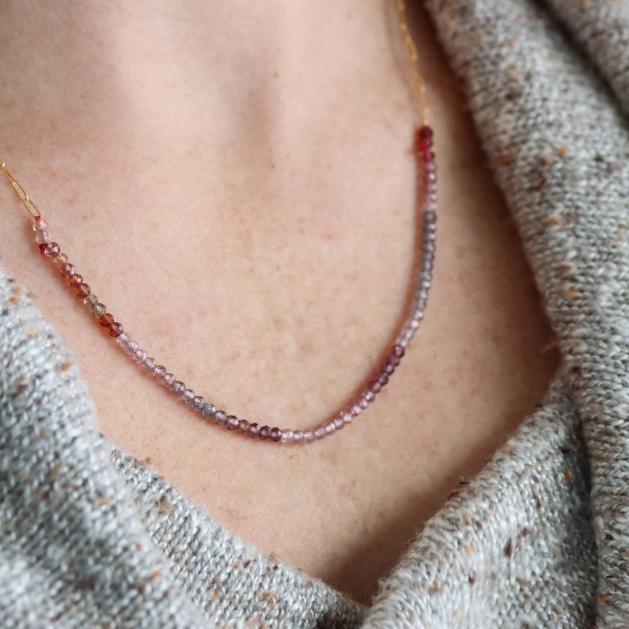 Spinel Wrap Bracelet or Necklace