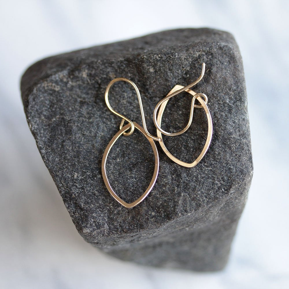 Seer Earrings - Simple Geometric Eye Shape Dangles on French WIres