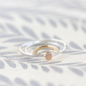 Stargazer Stacker Set: 1 Crescent Moon and 1 North Star Stacking Ring