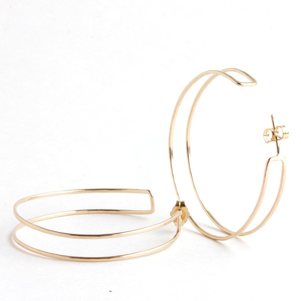 Mero Hoops - Minimal Geometric Double Hoop Design - Two Sizes Available