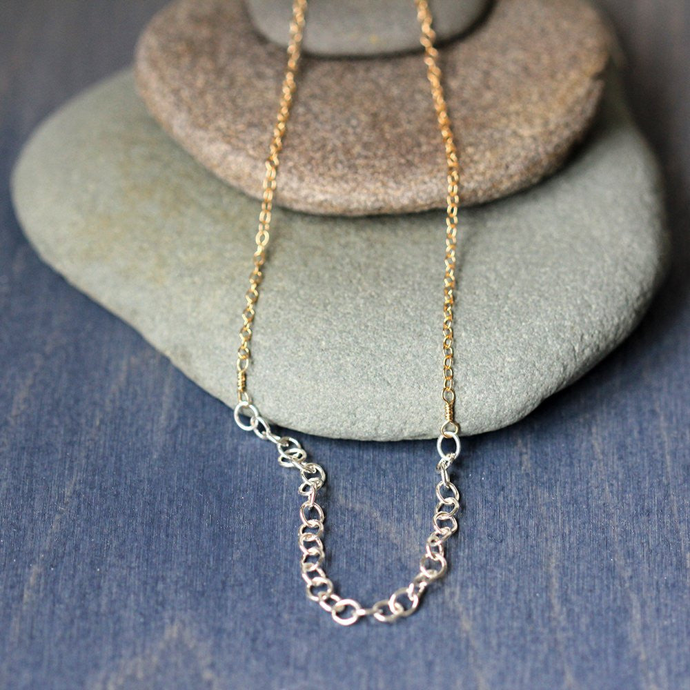 Slip Necklace - Simple Mixed Chain Necklace, Great for Layering
