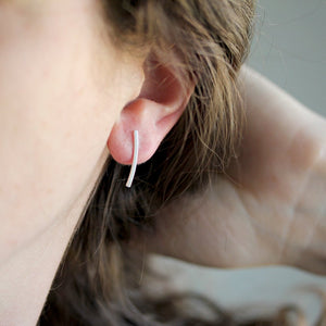 Long Curve Posts - Minimalist Geometric Stud earrings