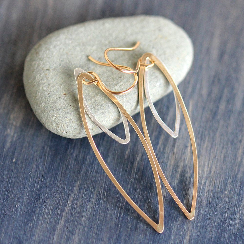 Kina Earrings - Simple Handmade Geometric Earrings with Minimalist Design