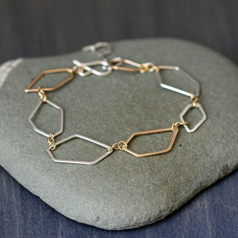 Polla Petra Bracelet - Asymmetrical Geometric Statement Bracelet