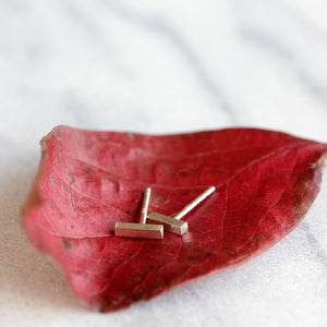 Bit Studs - Modern T Bar Post Earrings made from Recycled Sterling Silver