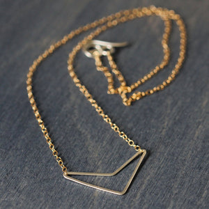 Little Arrow - Simple Chevron Style Arrow Necklace