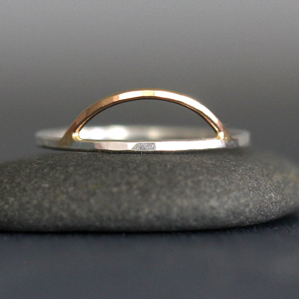 Sunrise Ring - Simple Geometric Stacking Band