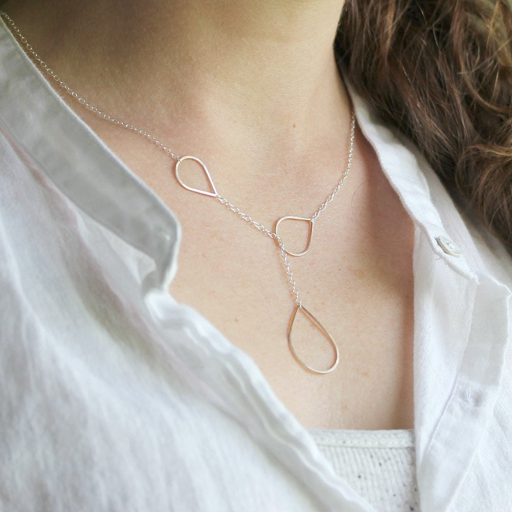 Elizabeth Necklace - Asymmetrical Teardrop Necklace