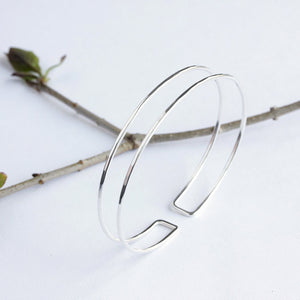 Mero Cuff - Minimalist Geometric Bracelet Design Made From Recycled Metal