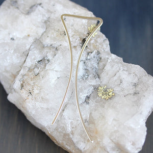 Simple Hair Fork, Handmade Hammered Silver Hair Stick WIth Modern Minimalist Style 