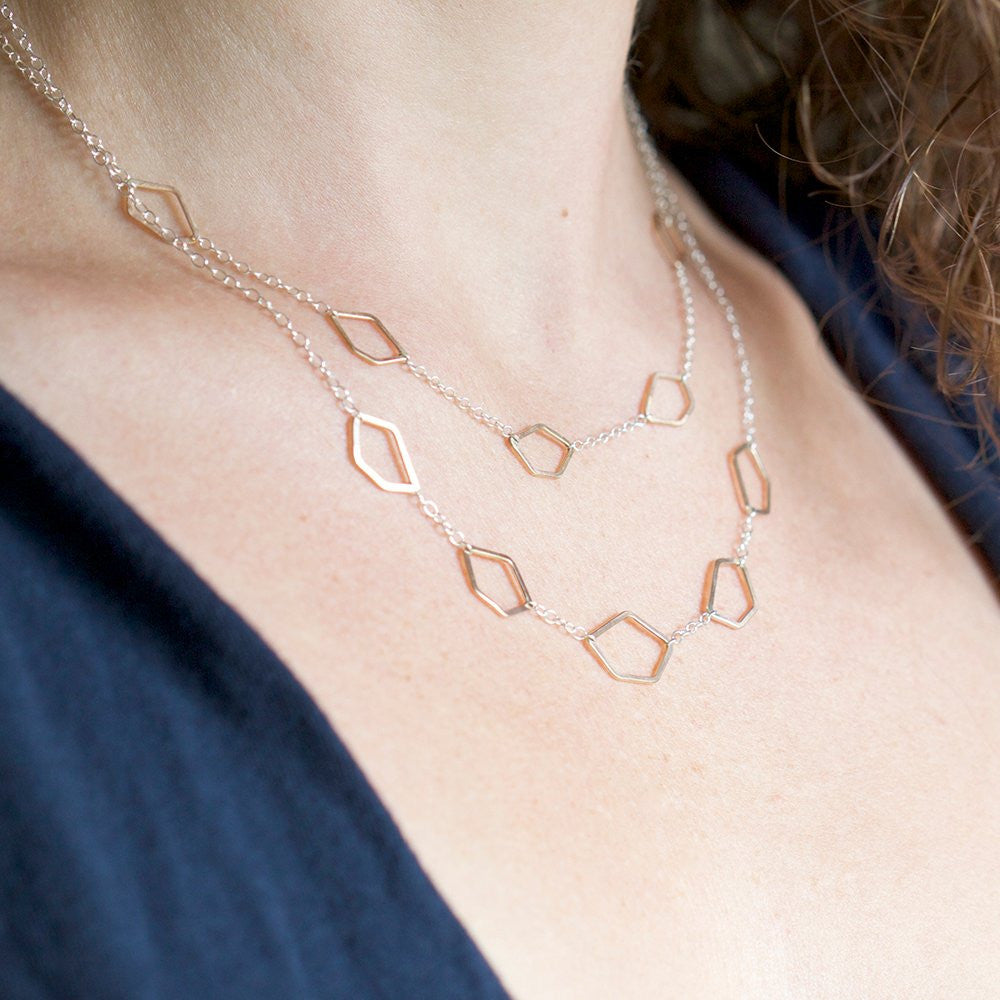 Petra Collette: Simple and Delicate Geometric Necklace, Great for Layering