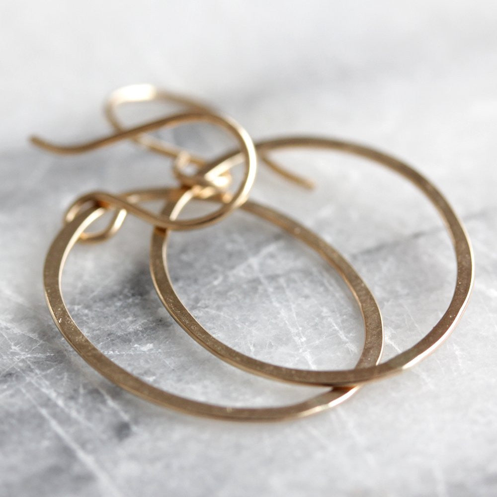 Pixie Earring - Simple Handmade Small Oval Dangle