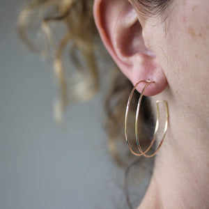 Mero Hoops - Minimal Geometric Double Hoop Design - Two Sizes Available
