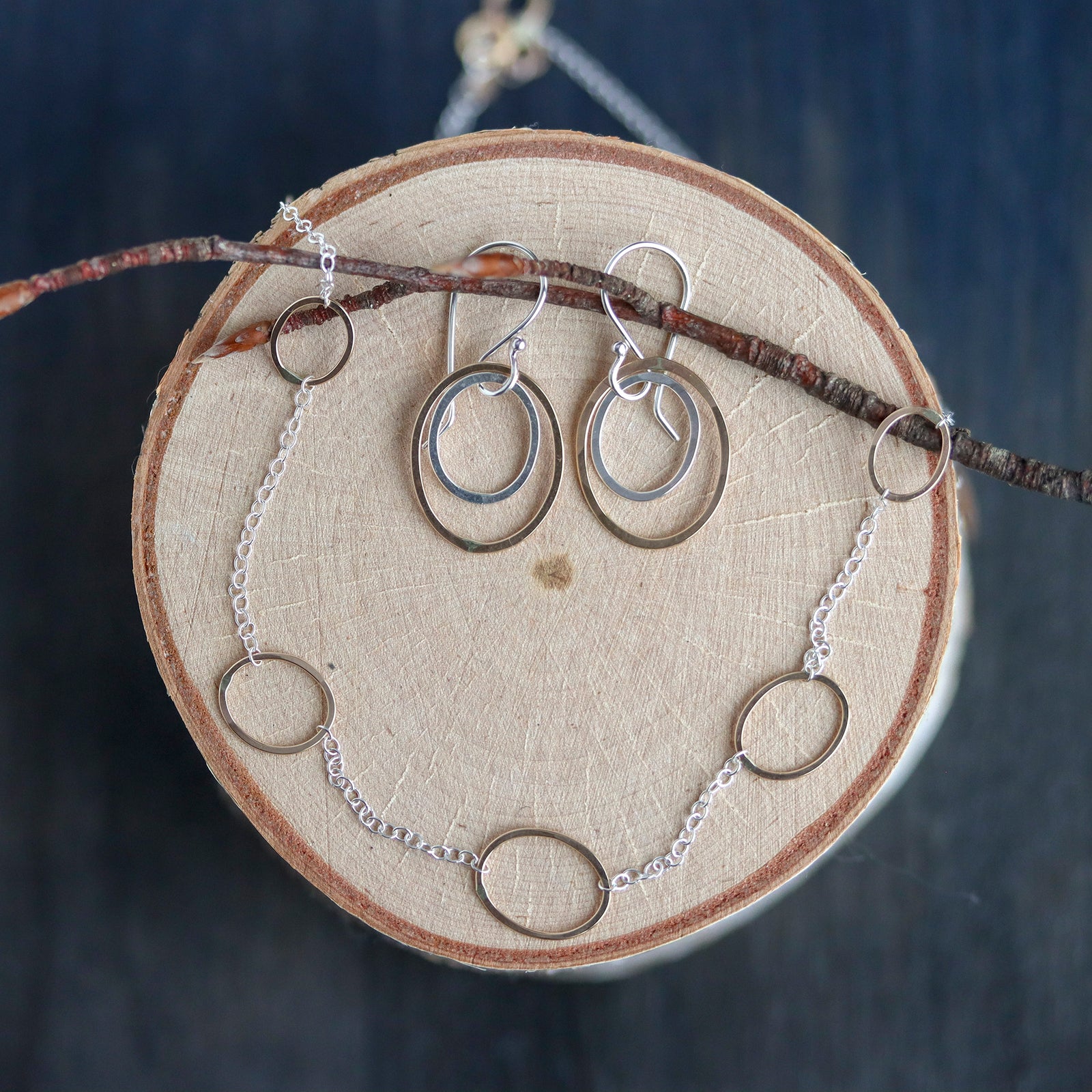 Collette Necklace & Mini-Spruce Earrings Set