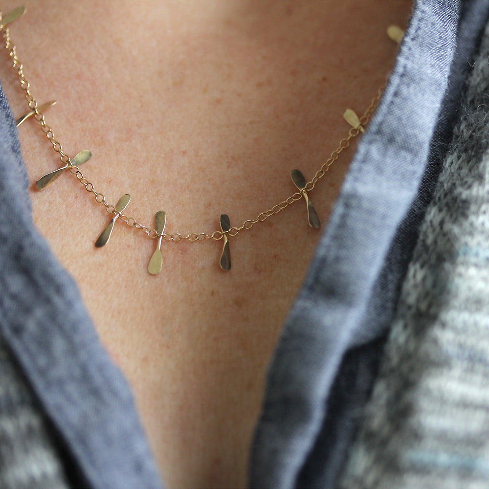 Confetti Necklace Artisan Made Delicate and Elegant Sparkly Necklace