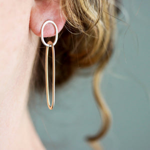 Dolmen Asymmetrical Post Earrings