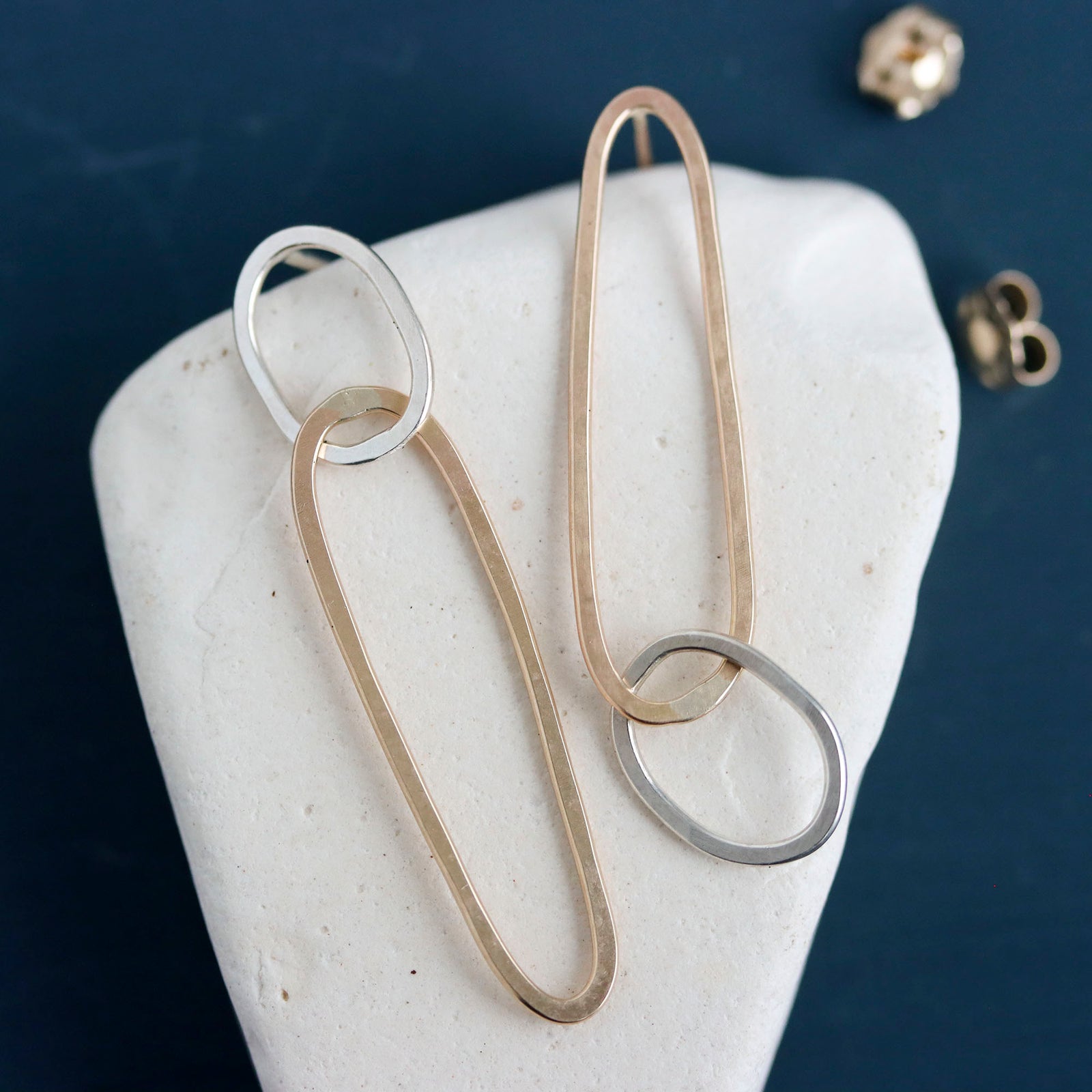 Dolmen Asymmetrical Post Earrings