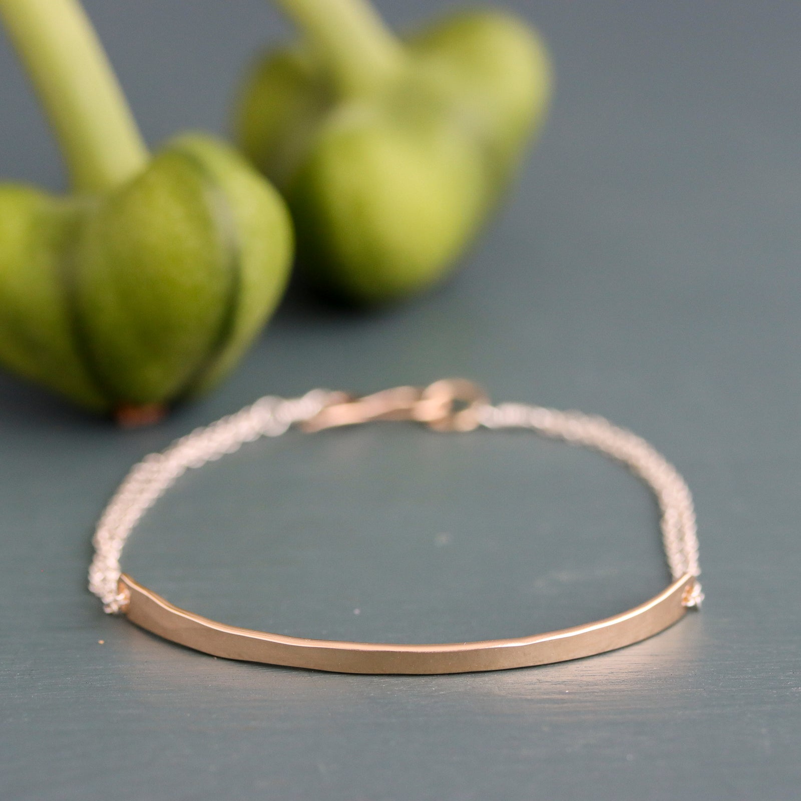 Hammered Bar Bracelet