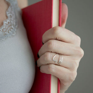 Heart Ring Stack - Stackable Heart Ring By Rebecca Haas Jewelry