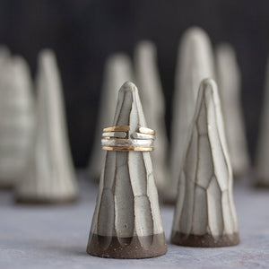 Rebecca Haas Jewelry and Huskmilk Pottery Collaboration