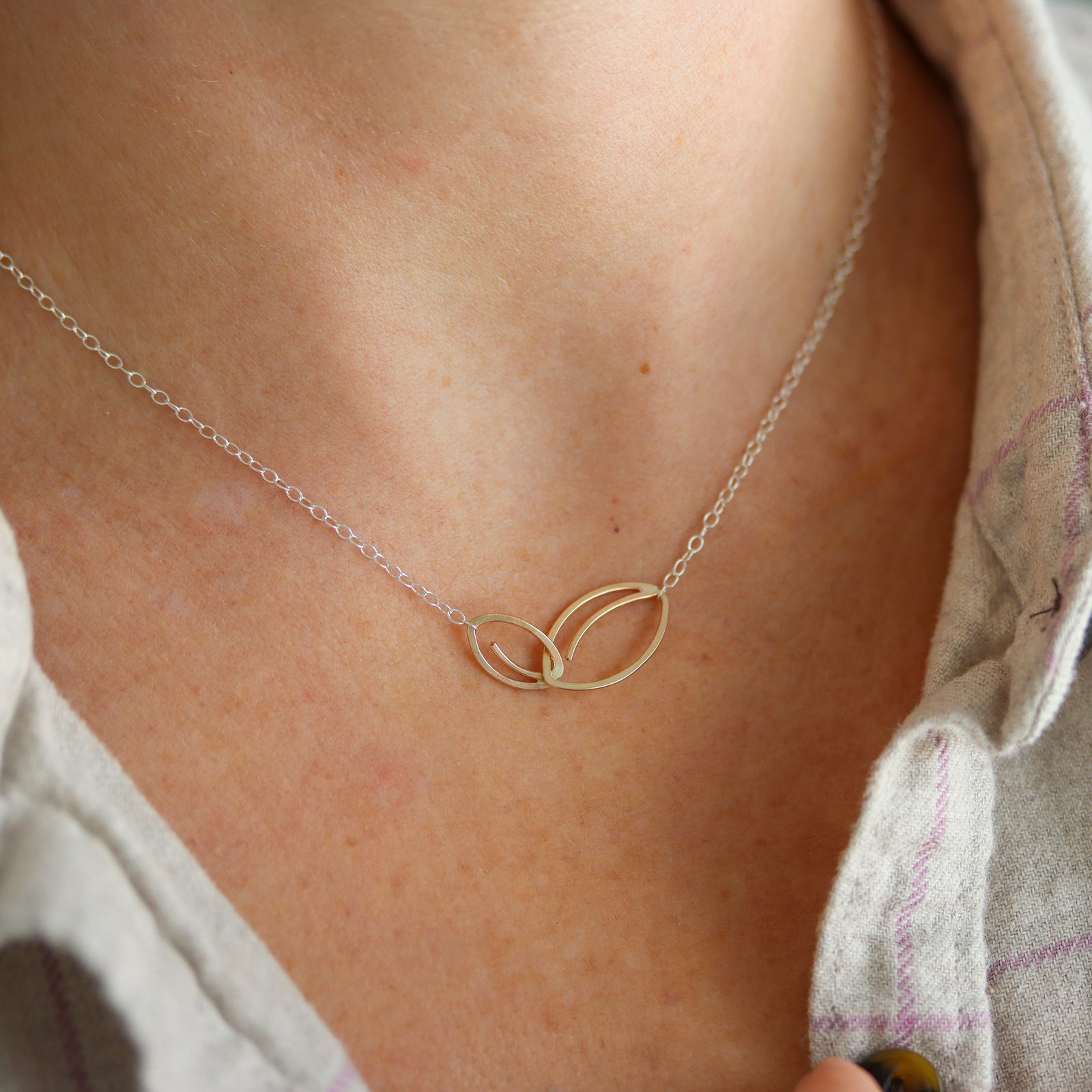 Linked Leaf Necklace