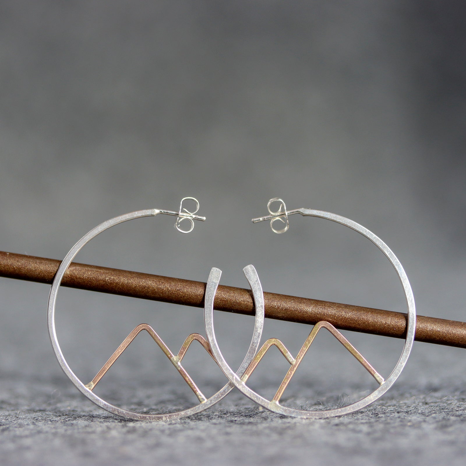 Mountain Hoop Earrings