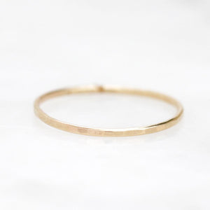 Pinstripe Stacking Ring in 14k Yellow Gold | Rebecca Haas Jewelry
