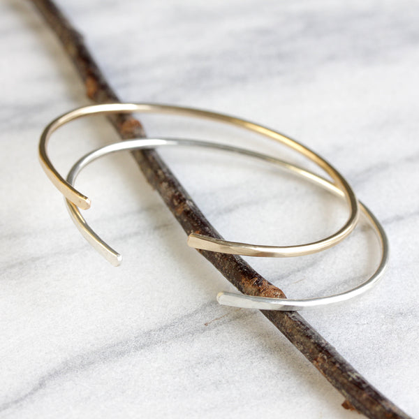 Simple Cuff Simplicity Cuff - Handmade Minimal Hammered Cuff, Great For Layering ...