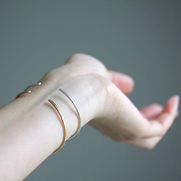 Simplicity Cuff - Handmade Minimal Hammered Cuff, Great For Layering ...