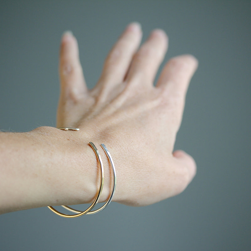 Simple Cuff Simplicity Cuff - Handmade Minimal Hammered Cuff, Great For Layering ...