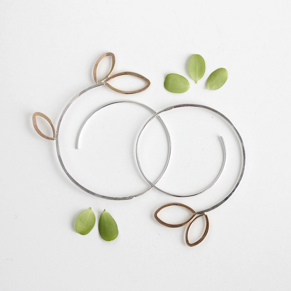 Asymmetrical Vine Spiral Hoop